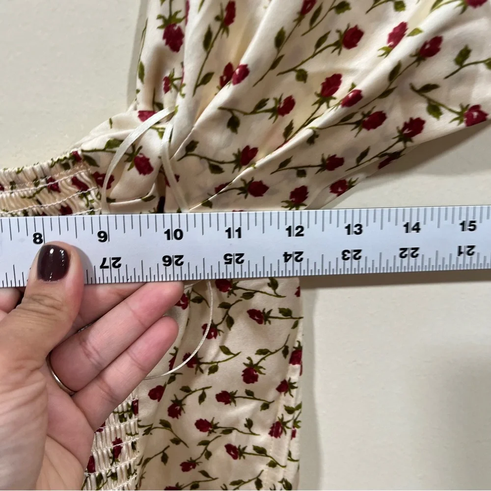 NWT  reformation lux 100% silk top in Madison size o floral - Picture 9 of 10